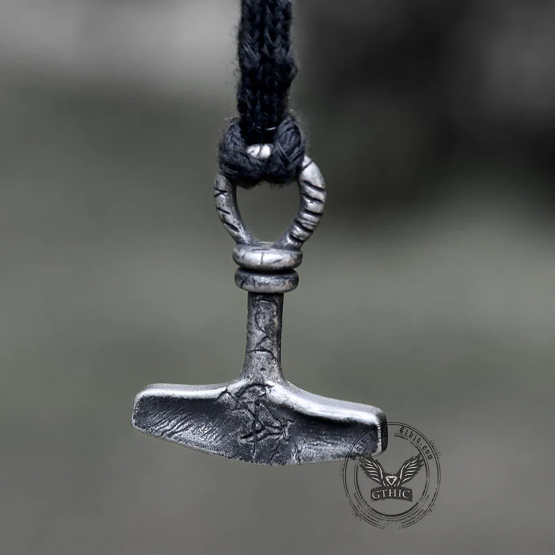 Retro Thor's Hammer Stainless Steel Viking Pendant