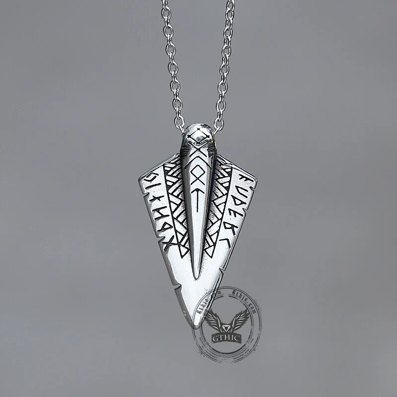 Nordic Spear Of Odin Stainless Steel Viking Pendant
