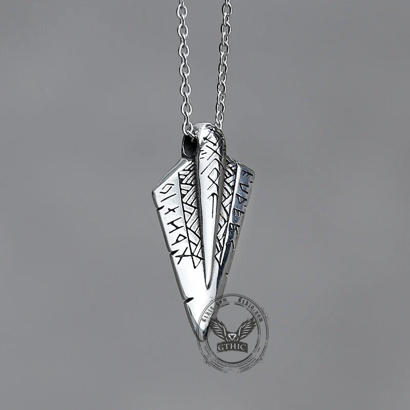 Nordic Spear Of Odin Stainless Steel Viking Pendant