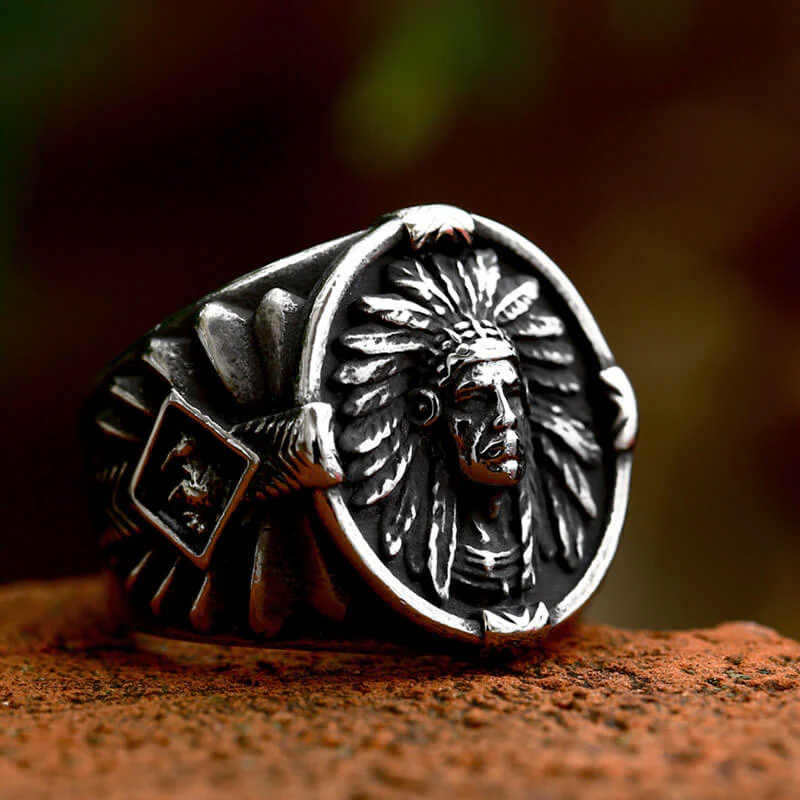 10013-indian-chief-feather-stainless-steel-ring-1.webp Indian Chief Feather Stainless Steel Ring