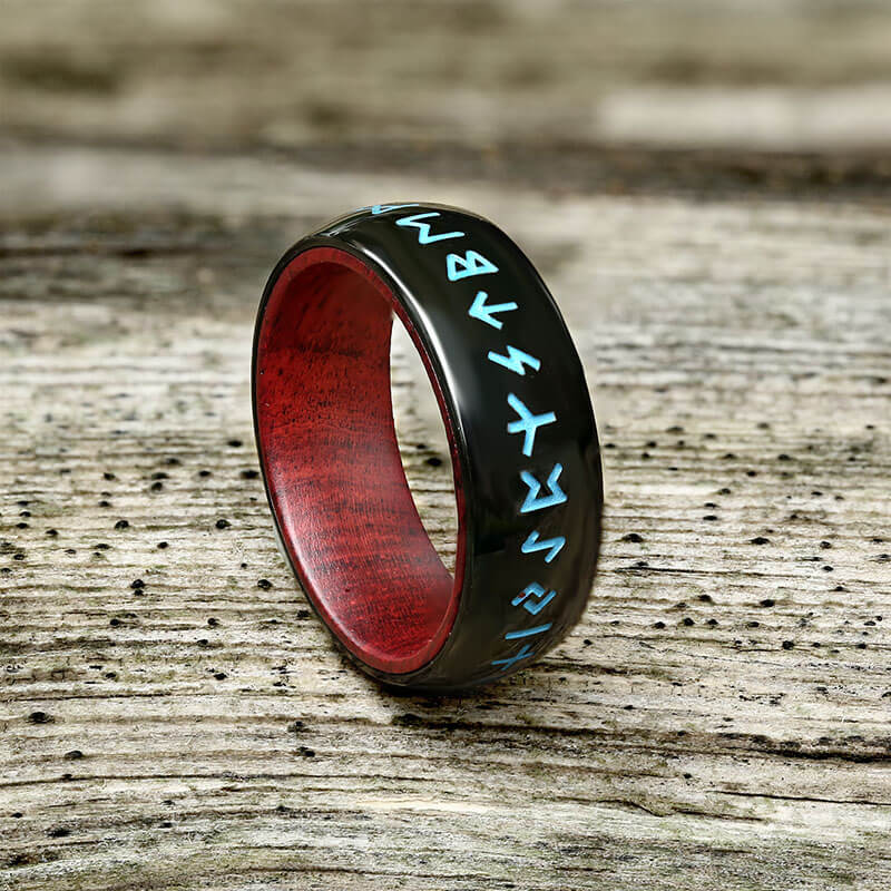 10021-retro-wood-runes-stainless-steel-viking-ring-4.jpg Retro Wood Runes Stainless Steel Viking Ring