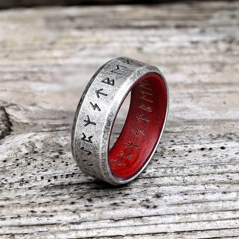 10021-retro-wood-runes-stainless-steel-viking-ring-5.jpg Retro Wood Runes Stainless Steel Viking Ring