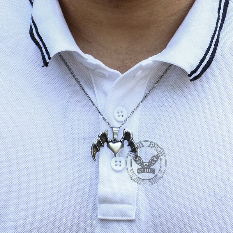 10113-heart-with-wings-stainless-steel-pendant-2.jpg Heart With Wings Stainless Steel Pendant