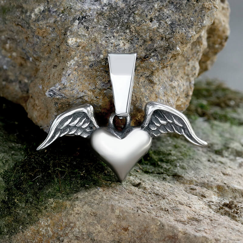 10113-heart-with-wings-stainless-steel-pendant-4.jpg Heart With Wings Stainless Steel Pendant