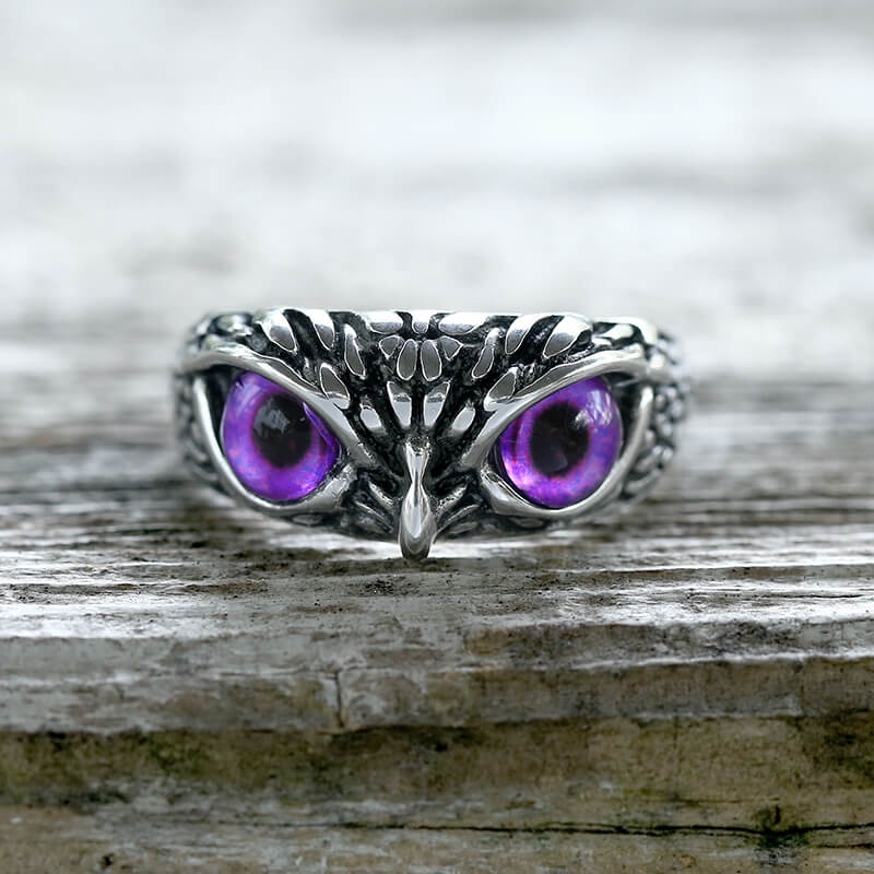 10116-owl-gem-eye-stainless-steel-ring-1.jpg Owl Gem Eye Stainless Steel Ring