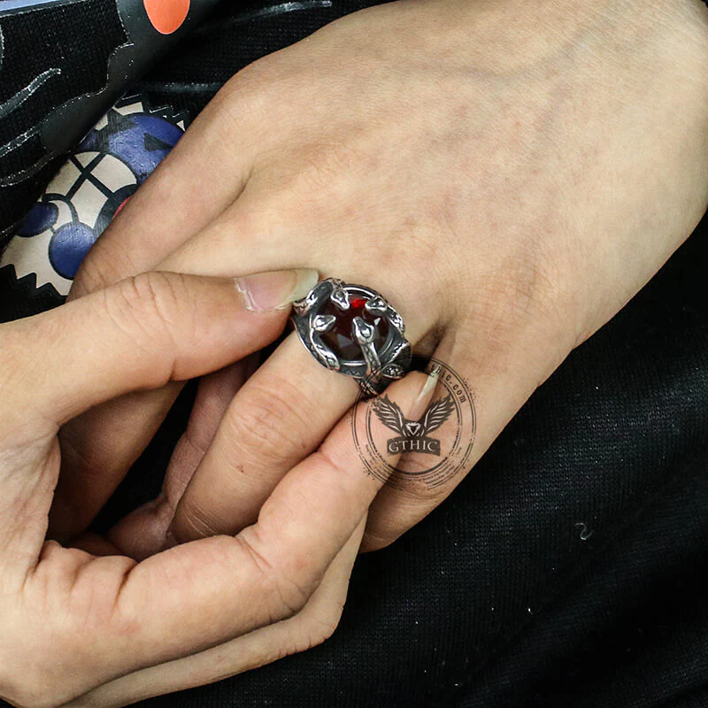Entwine Snakes Stainless Steel Zircon Ring