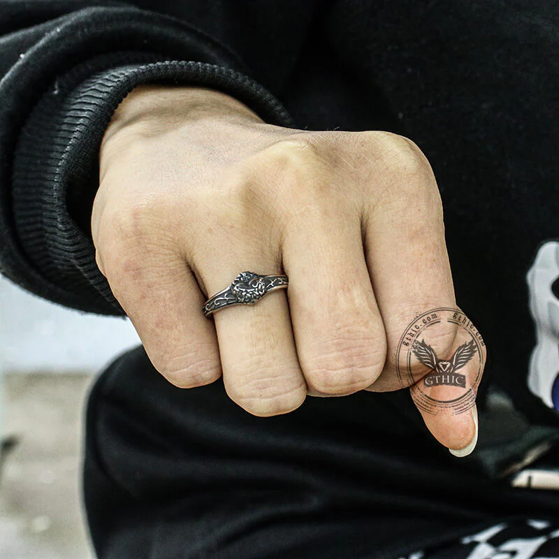 Retro Sacred Heart Of Jesus Stainless Steel Ring