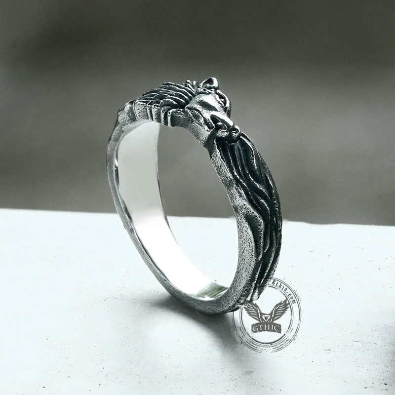 Wolf Loyalty Stainless Steel Animal Ring