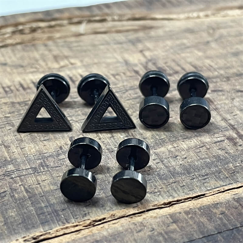 10307-black-minimalist-geometric-stainless-steel-stud-earrings-1.jpg Black Minimalist Geometric Stainless Steel Stud Earrings