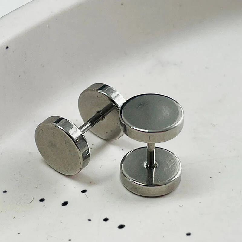 10327-silver-silver-variation-1.webp Simple Great Wall Pattern Stainless Steel Stud Earrings