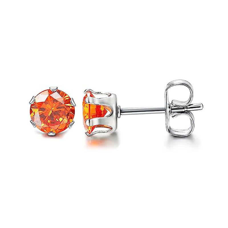 10392-birthstone-zirconia-stainless-steel-stud-earrings-10.jpg Birthstone Zirconia Stainless Steel Stud Earrings