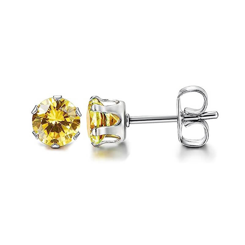 10392-birthstone-zirconia-stainless-steel-stud-earrings-13.jpg Birthstone Zirconia Stainless Steel Stud Earrings