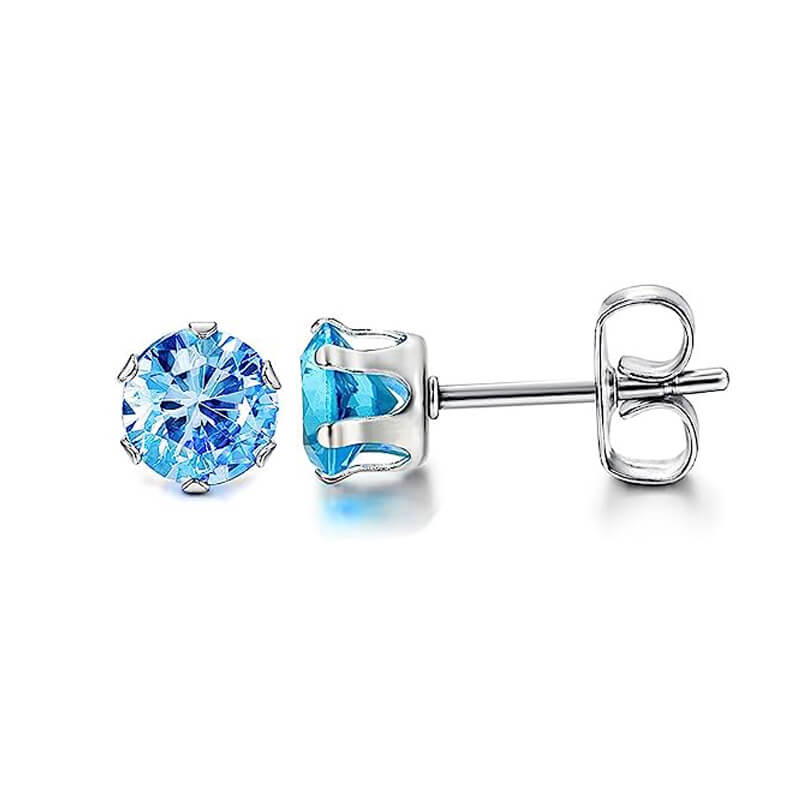 10392-birthstone-zirconia-stainless-steel-stud-earrings-15.jpg Birthstone Zirconia Stainless Steel Stud Earrings