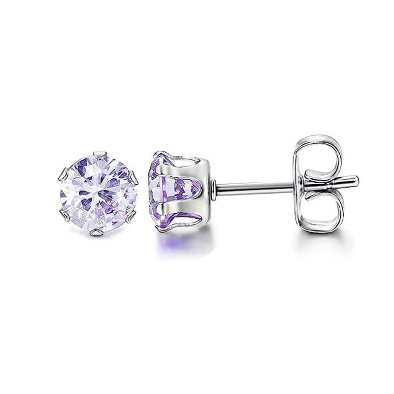 10394-february-a-pair-february-a-pair-variation-1.jpg Birthstone Zirconia Stainless Steel Stud Earrings