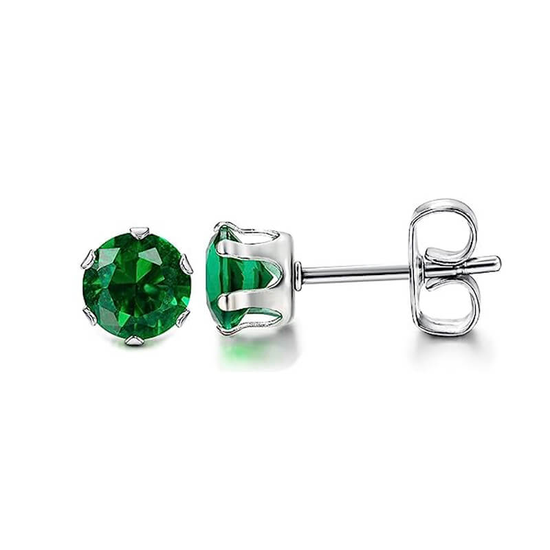 10397-may-a-pair-may-a-pair-variation-1.jpg Birthstone Zirconia Stainless Steel Stud Earrings