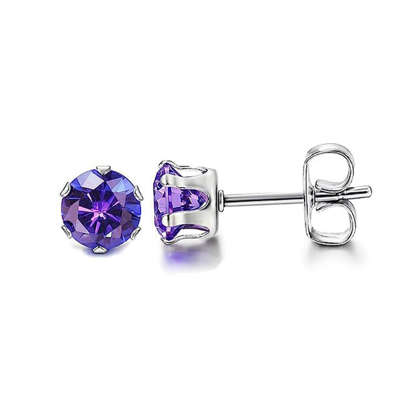 10398-june-a-pair-june-a-pair-variation-1.jpg Birthstone Zirconia Stainless Steel Stud Earrings