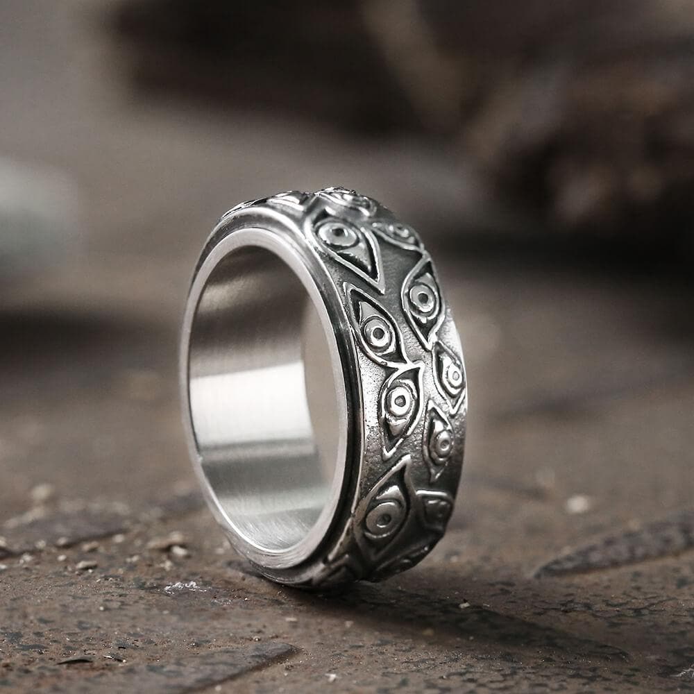 10454-evil-eye-stainless-steel-spinner-ring-1.jpg Evil Eye Stainless Steel Spinner Ring