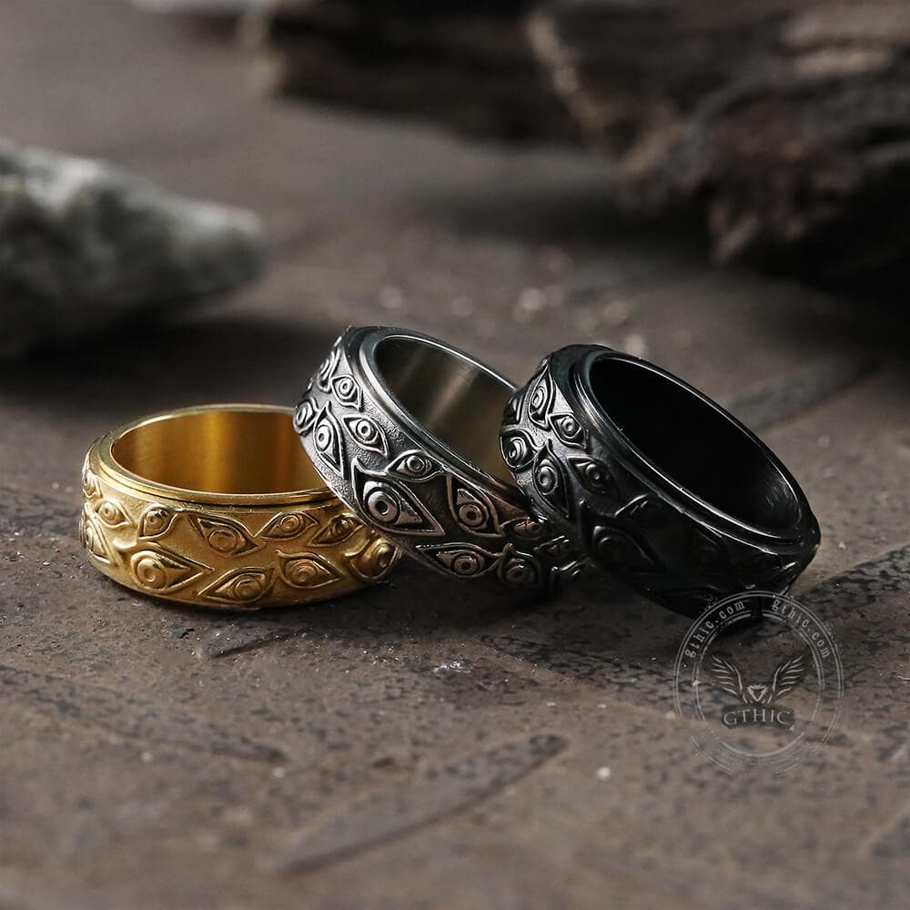 10454-evil-eye-stainless-steel-spinner-ring-2.jpg Evil Eye Stainless Steel Spinner Ring