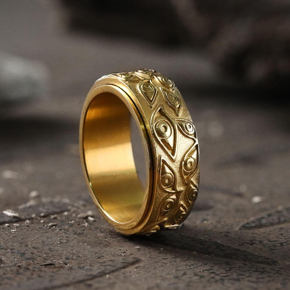 10454-evil-eye-stainless-steel-spinner-ring-4.jpg Evil Eye Stainless Steel Spinner Ring