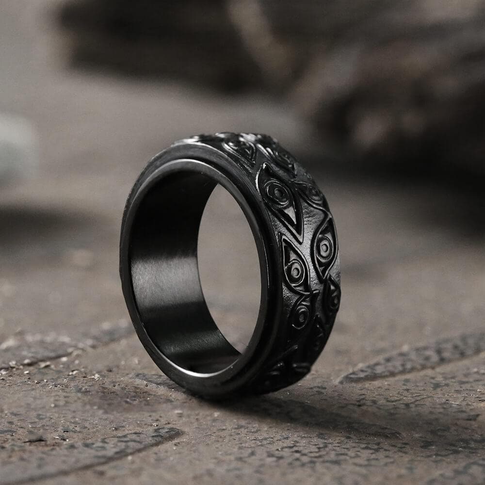 10454-evil-eye-stainless-steel-spinner-ring-5.jpg Evil Eye Stainless Steel Spinner Ring