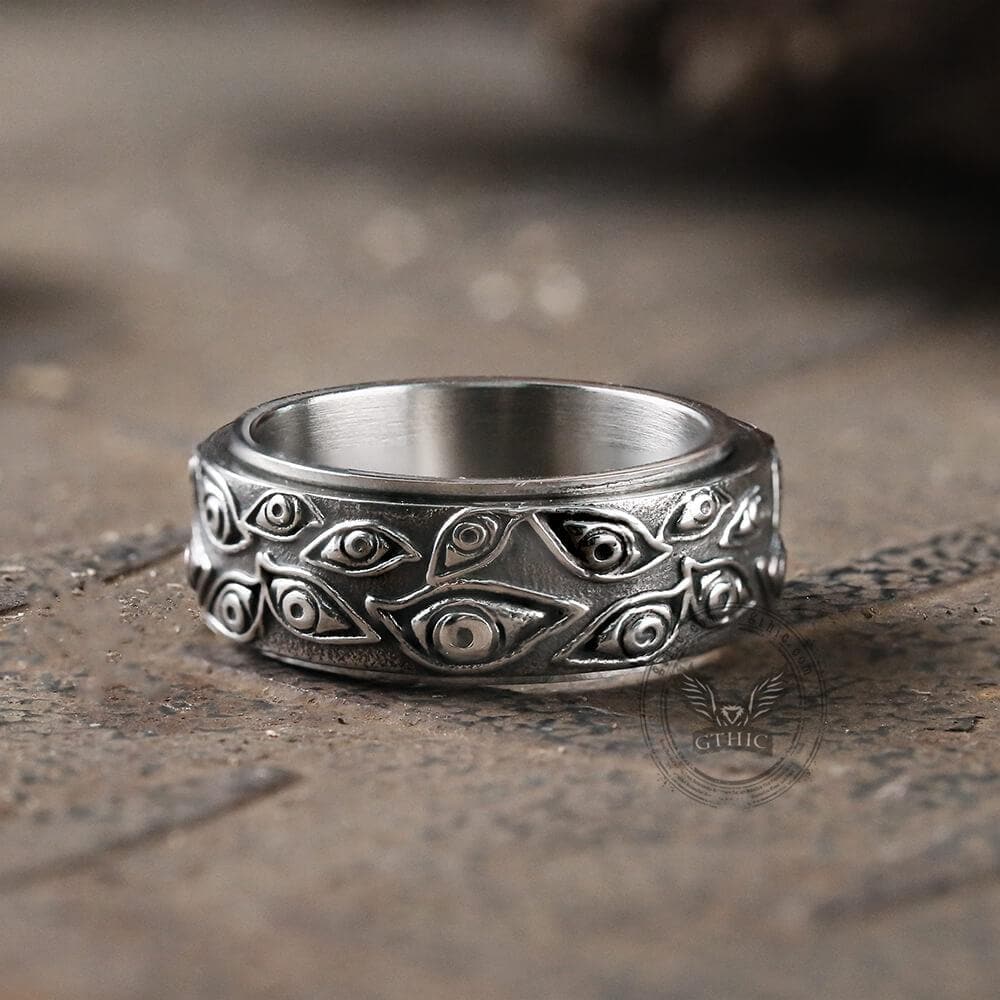 10454-evil-eye-stainless-steel-spinner-ring-6.jpg Evil Eye Stainless Steel Spinner Ring