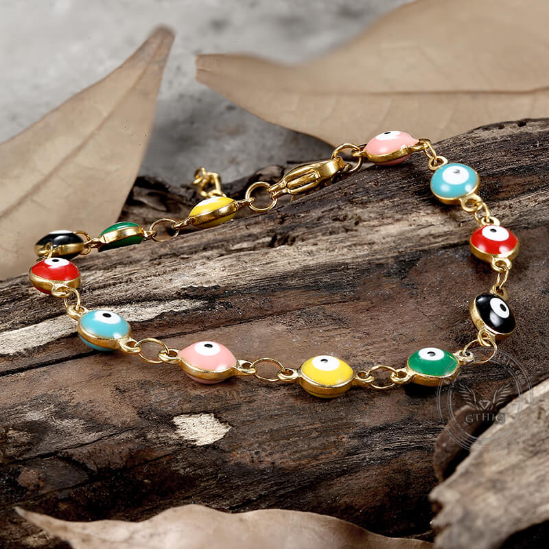 10477-gold-plated-evil-eye-stainless-steel-bracelet-18.jpg Gold Plated Evil Eye Stainless Steel Bracelet