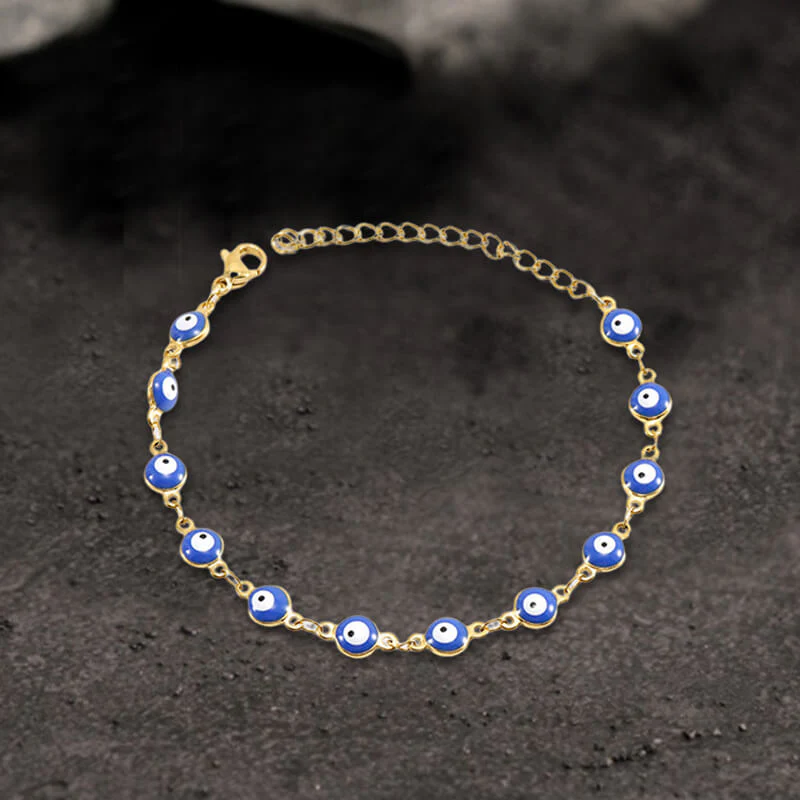 10479-round-blue-round-blue-variation-1.webp Gold Plated Evil Eye Stainless Steel Bracelet