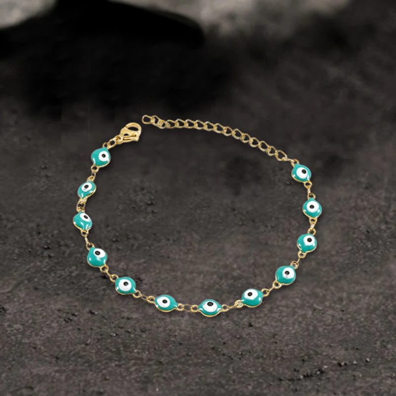 10480-round-green-round-green-variation-1.webp Gold Plated Evil Eye Stainless Steel Bracelet