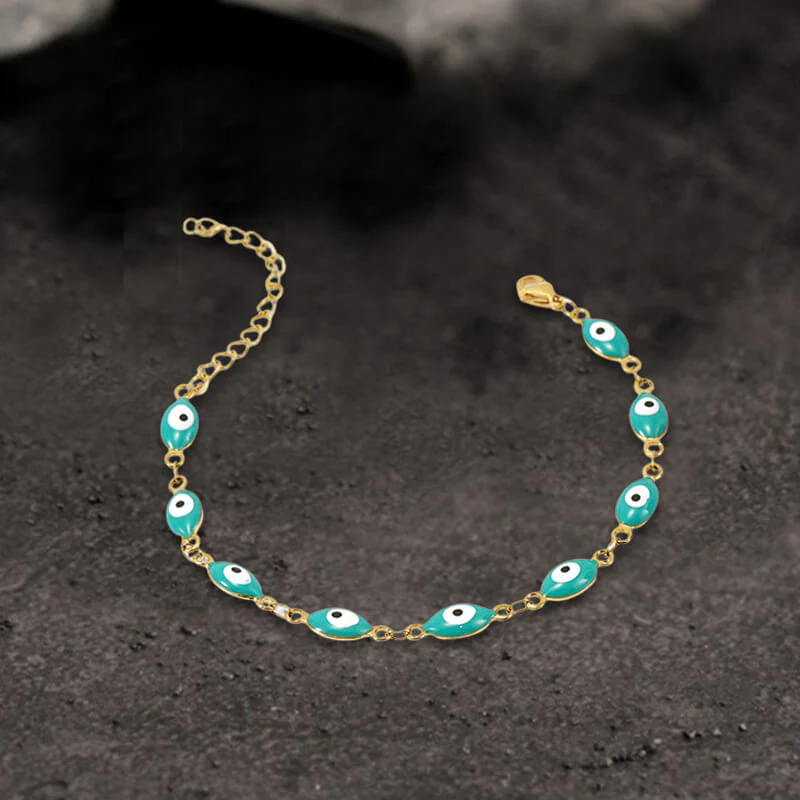 10485-oval-green-oval-green-variation-1.webp Gold Plated Evil Eye Stainless Steel Bracelet