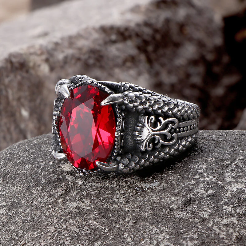 10497-red-7-red-7-variation-1.webp Dragon Claw Gem Stainless Steel Ring