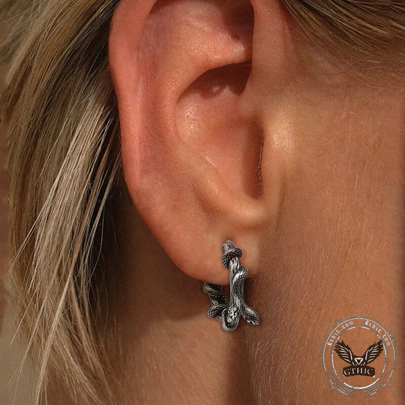 10527-snake-entwined-vines-stainless-steel-hoop-earrings-2.webp Snake Entwined Vines Stainless Steel Hoop Earrings