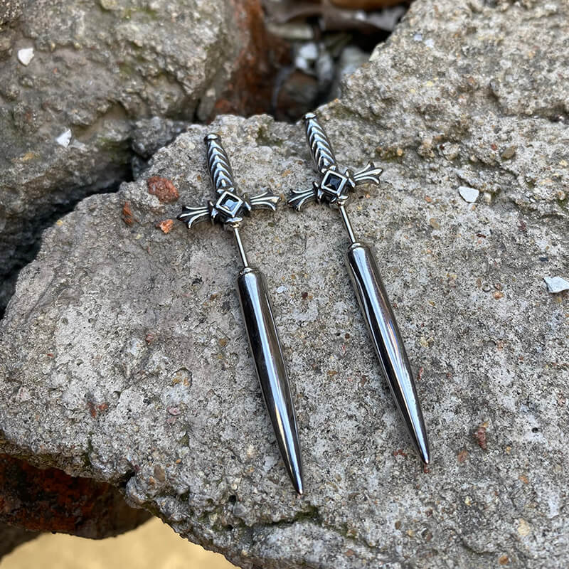10553-dagger-sword-stainless-steel-stud-earrings-1.jpg Dagger Sword Stainless Steel Stud Earrings
