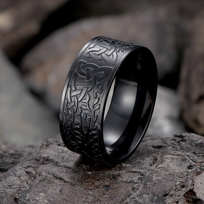 10556-tree-of-life-design-stainless-steel-viking-ring-3.jpg Tree Of Life Design Stainless Steel Viking Ring