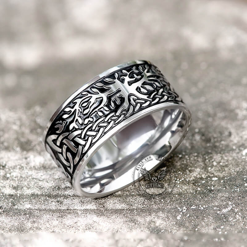 10556-tree-of-life-design-stainless-steel-viking-ring-5.jpg Tree Of Life Design Stainless Steel Viking Ring