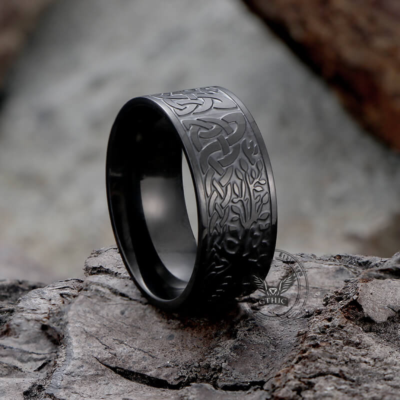 10556-tree-of-life-design-stainless-steel-viking-ring-6.jpg Tree Of Life Design Stainless Steel Viking Ring