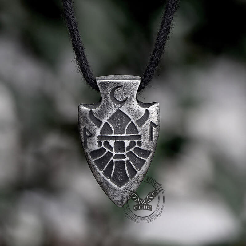 Arrow Shape Odin Stainless Steel Viking Pendant