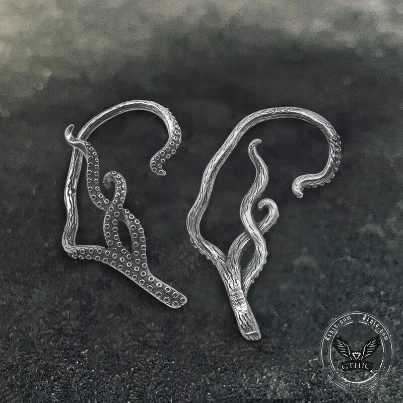 10613-octopus-tentacles-stainless-steel-ear-cuffs-6.jpg Octopus Tentacles Stainless Steel Ear Cuffs
