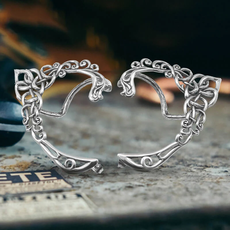 Vintage Knot Stainless Steel Elf Ear Cuff