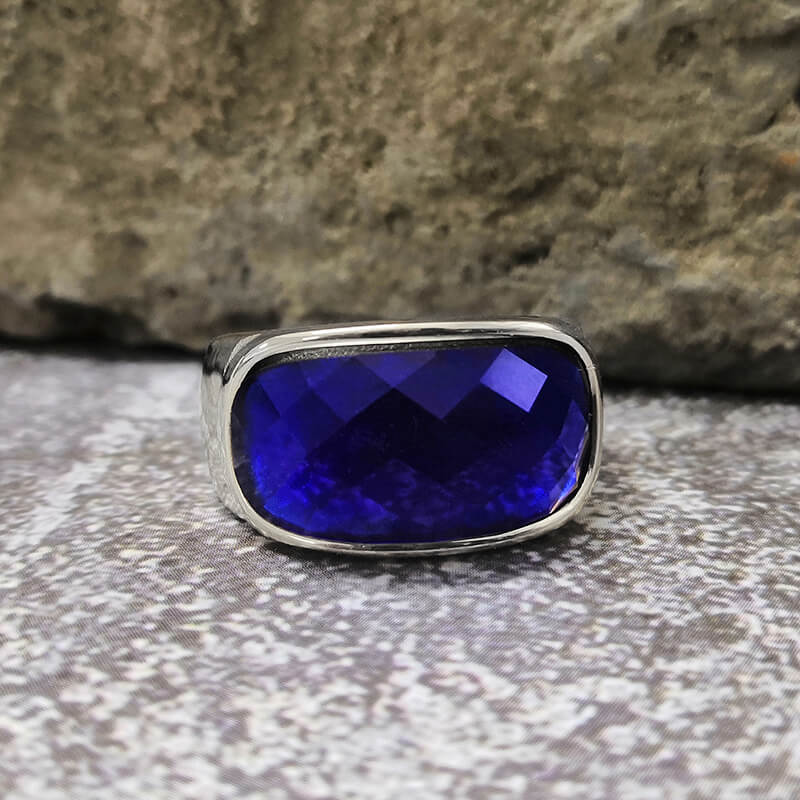 10643-gem-set-stainless-steel-minimalism-ring-11.jpg Gem Set Stainless Steel Minimalism Ring