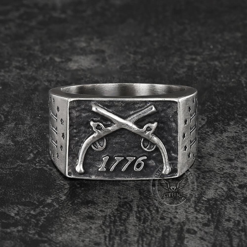 1078-1776-crossed-guns-sterling-silver-ring-3.jpg 1776 Crossed Guns Sterling Silver Ring