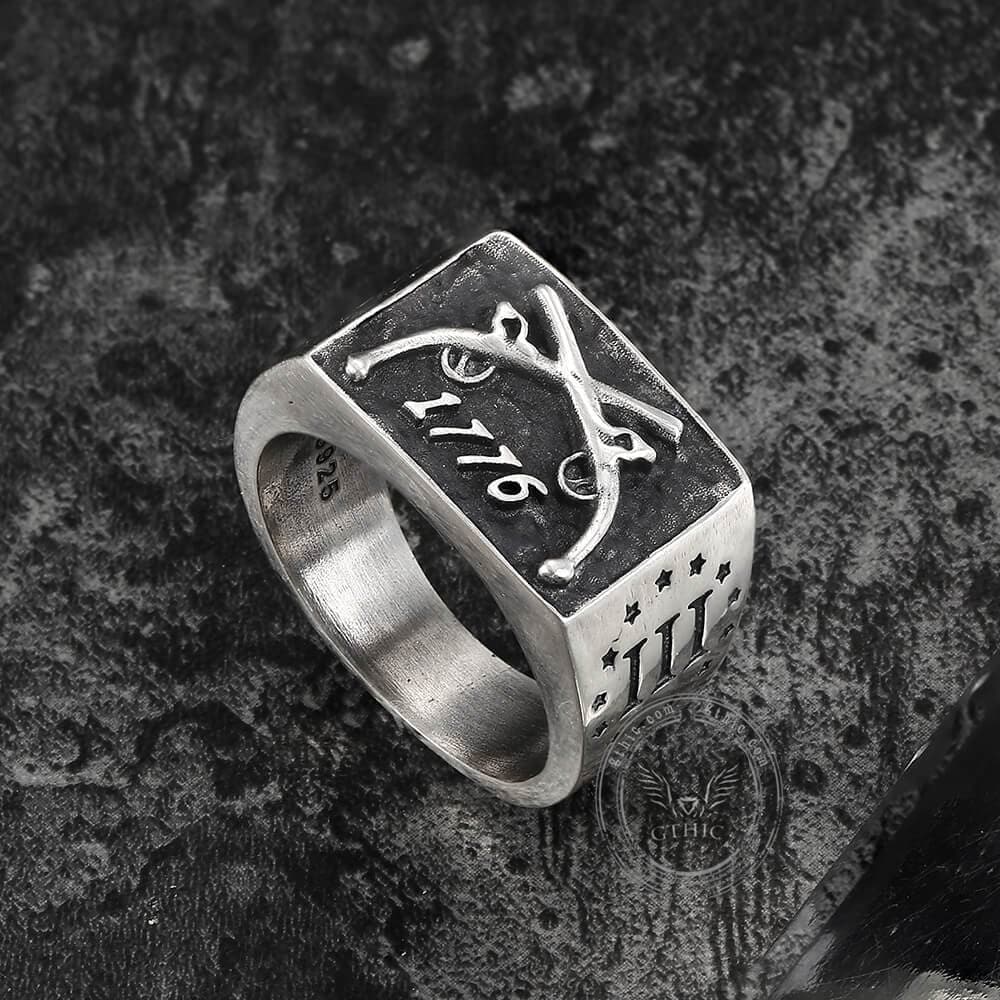 1078-1776-crossed-guns-sterling-silver-ring-4.jpg 1776 Crossed Guns Sterling Silver Ring
