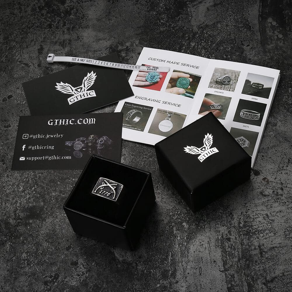 1078-1776-crossed-guns-sterling-silver-ring-7.jpg 1776 Crossed Guns Sterling Silver Ring