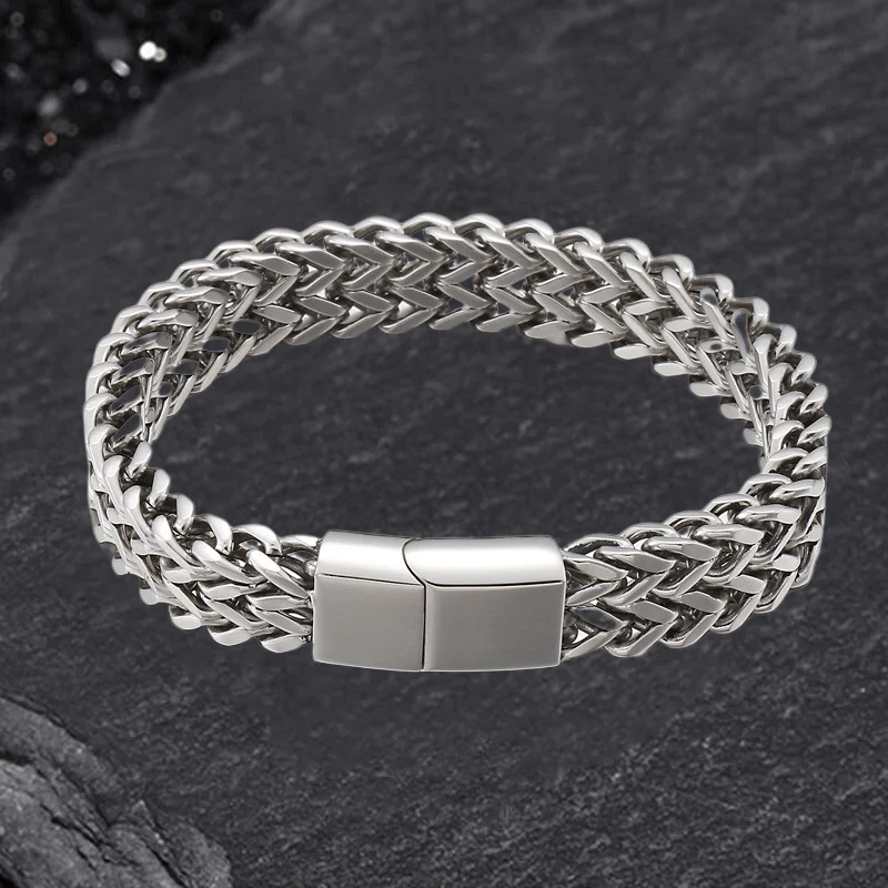 10810-double-layer-braided-keel-stainless-steel-bracelet-1.webp Double Layer Braided Keel Stainless Steel Bracelet