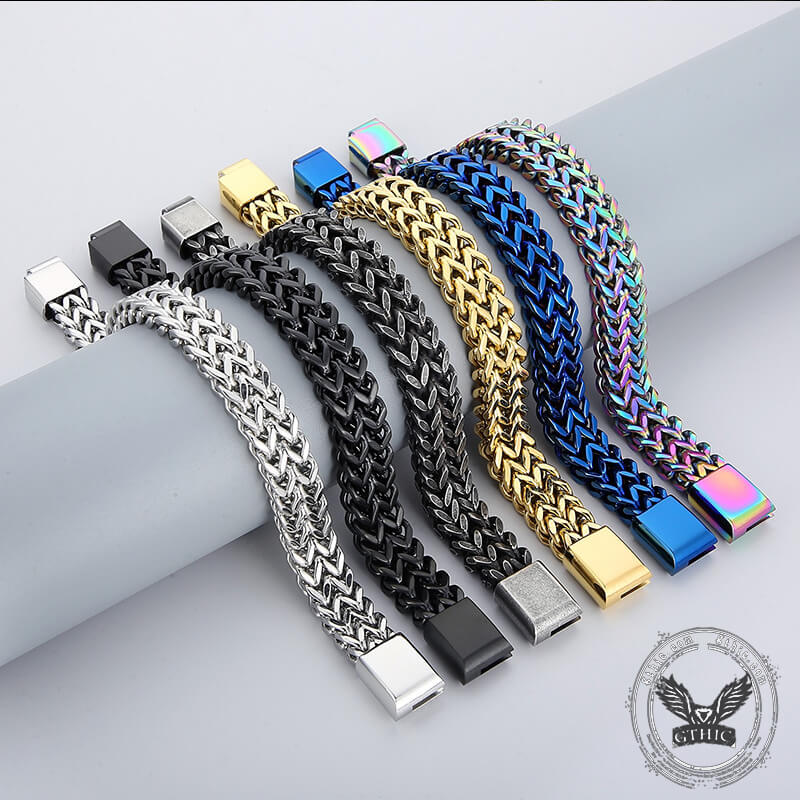 10810-double-layer-braided-keel-stainless-steel-bracelet-2.jpg Double Layer Braided Keel Stainless Steel Bracelet