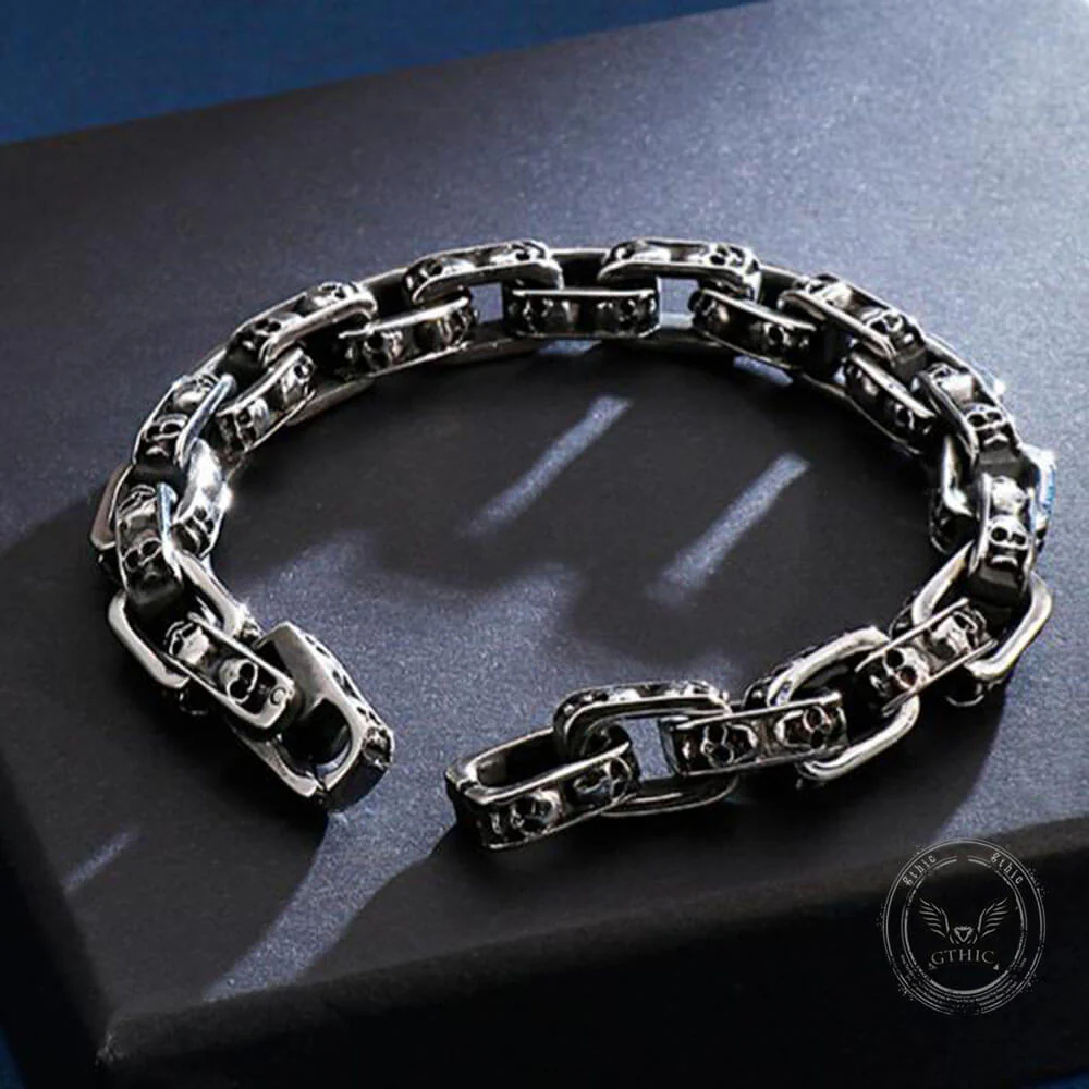 Punk Skull Stainless Steel Bracelet