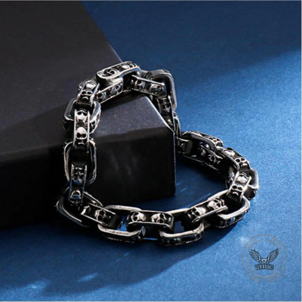 Punk Skull Stainless Steel Bracelet