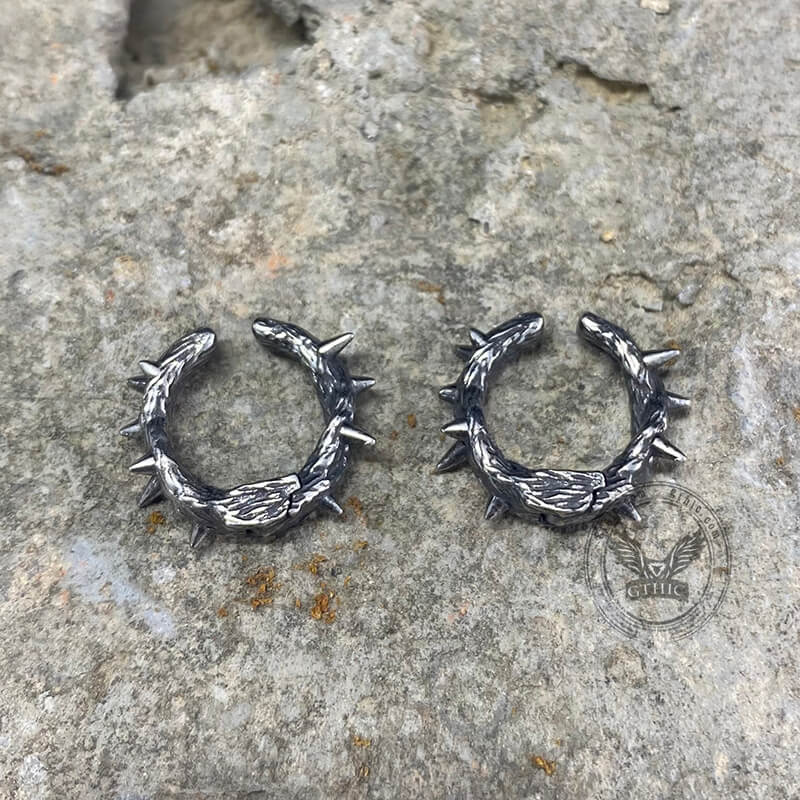 10832-vintage-thorns-stainless-steel-ear-clips-3.jpg Vintage Thorns Stainless Steel Ear Clips