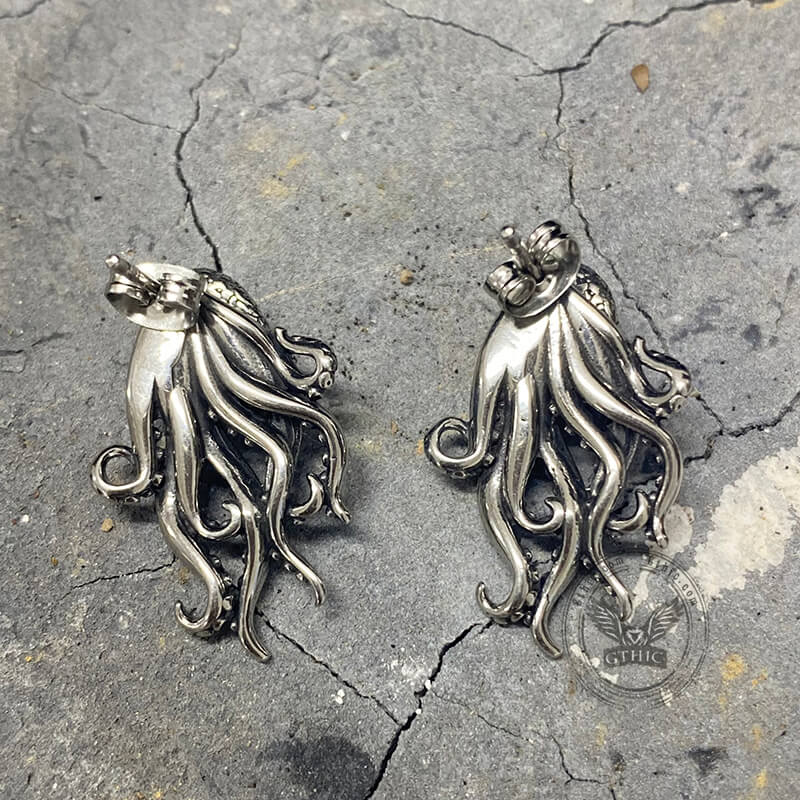 10837-punk-octopus-stainless-steel-animal-earrings-6.jpg Punk Octopus Stainless Steel Animal Earrings