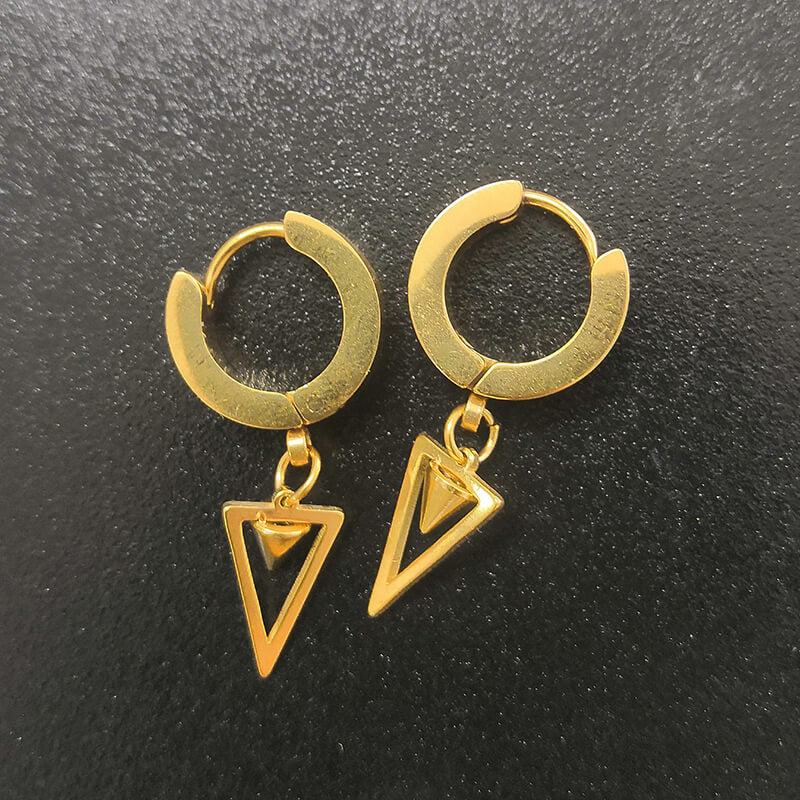 10865-gold-cross-stainless-steel-hoop-earrings-6.jpg Gold Cross Stainless Steel Hoop Earrings