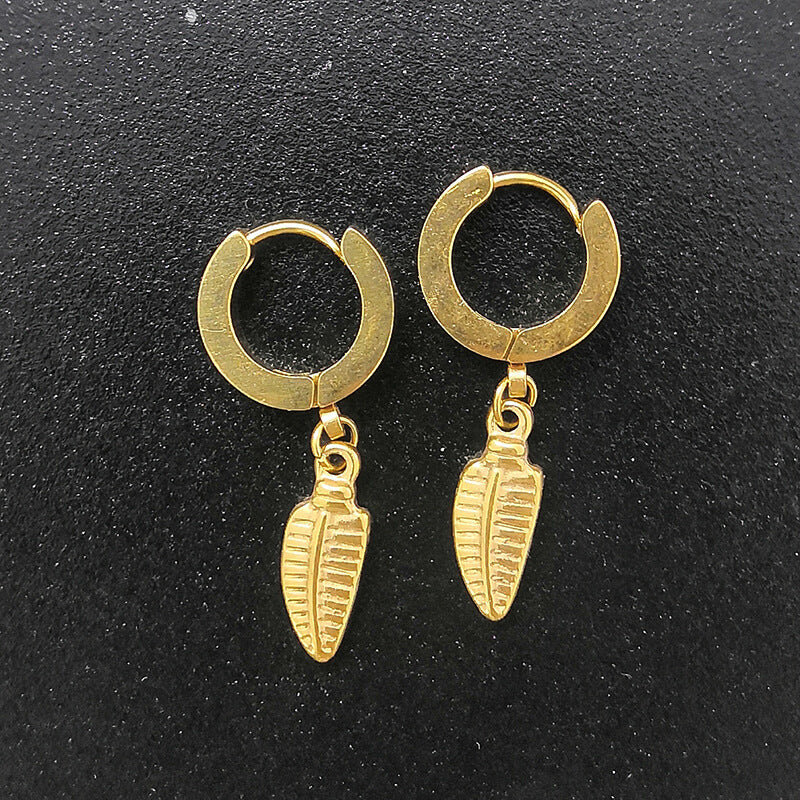 10865-gold-cross-stainless-steel-hoop-earrings-7.jpg Gold Cross Stainless Steel Hoop Earrings